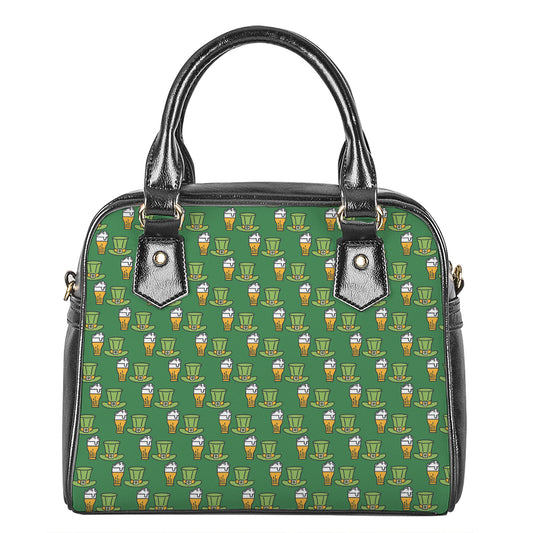 Cute Shamrock Saint Patrick's Day Print Shoulder Handbag