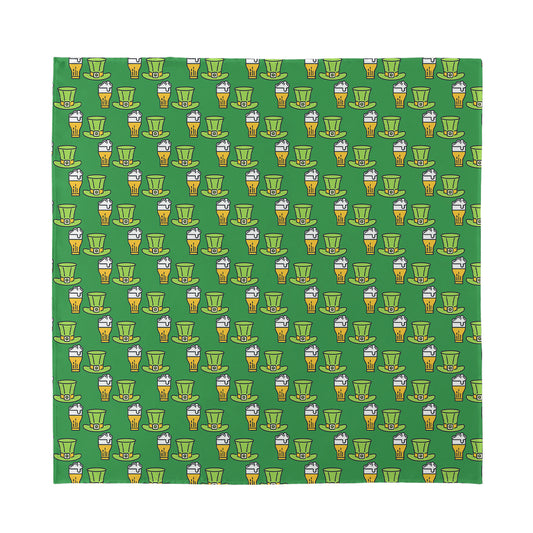 Cute Shamrock Saint Patrick's Day Print Silk Bandana