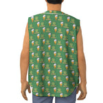Cute Shamrock Saint Patrick's Day Print Sleeveless Baseball Jersey