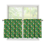 Cute Shamrock Saint Patrick's Day Print Tier Curtains