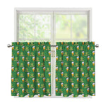 Cute Shamrock Saint Patrick's Day Print Tier Curtains