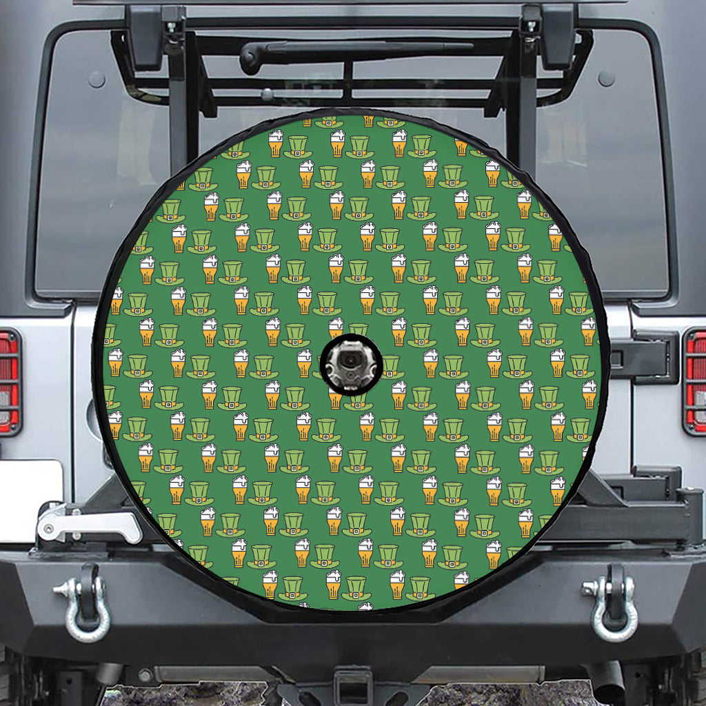 Cute Shamrock Saint Patrick's Day Print Tire Cover With Camera Hole