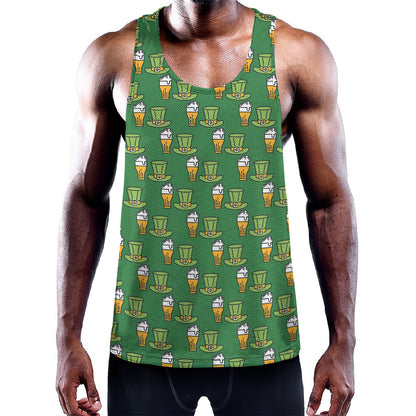 Cute Shamrock Saint Patrick's Day Print Training Tank Top