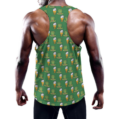 Cute Shamrock Saint Patrick's Day Print Training Tank Top