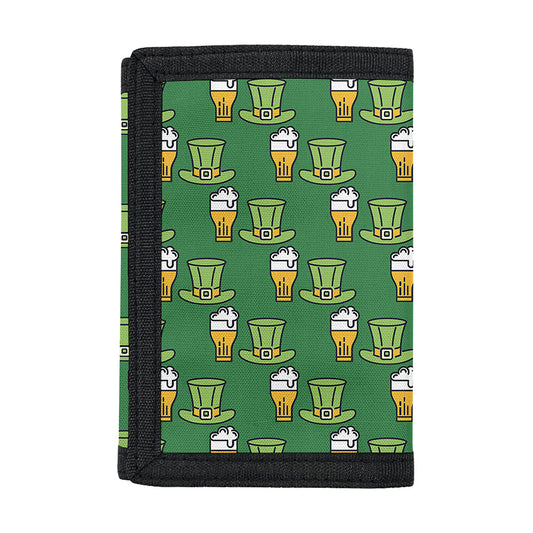 Cute Shamrock Saint Patrick's Day Print Trifold Wallet