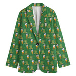 Cute Shamrock Saint Patrick's Day Print Women's Blazer