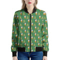 Cute Shamrock Saint Patrick's Day Print Women's Bomber Jacket