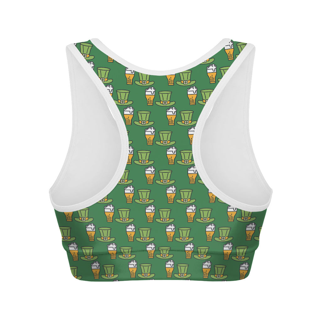 Cute Shamrock Saint Patrick's Day Print Women's Sports Bra