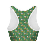 Cute Shamrock Saint Patrick's Day Print Women's Sports Bra