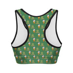 Cute Shamrock Saint Patrick's Day Print Women's Sports Bra
