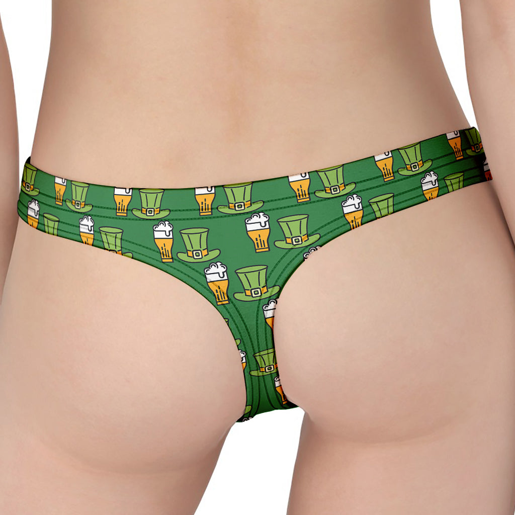 Cute Shamrock Saint Patrick's Day Print Women's Thong