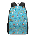 Cute Shark Pattern Print 17 Inch Backpack