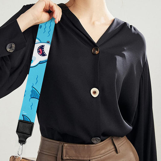 Cute Shark Pattern Print Bag Strap