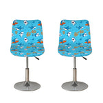 Cute Shark Pattern Print Bar Stool Covers