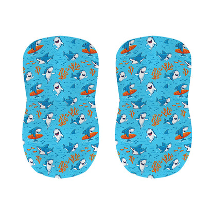 Cute Shark Pattern Print Bar Stool Covers