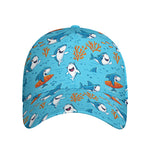 Cute Shark Pattern Print Baseball Cap