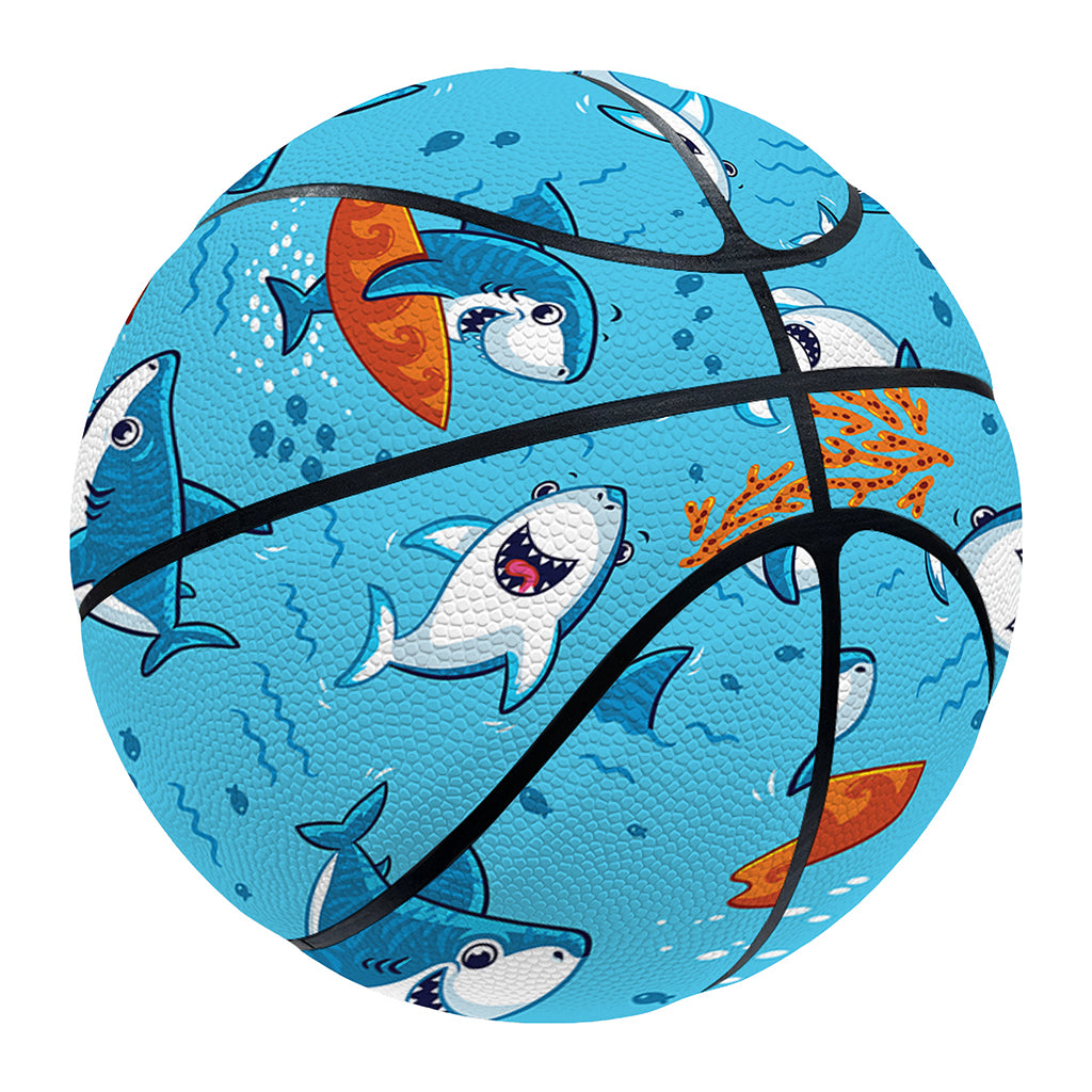 Cute Shark Pattern Print Basketball