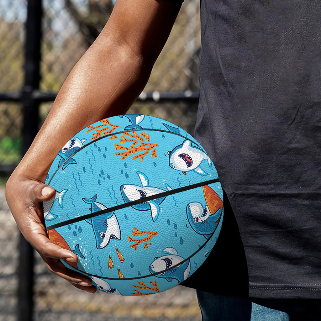 Cute Shark Pattern Print Basketball