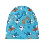 Cute Shark Pattern Print Beanie