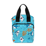 Cute Shark Pattern Print Bible Tote Bag