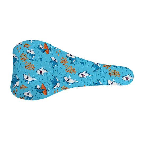 Cute Shark Pattern Print Bicycle Seat Cover