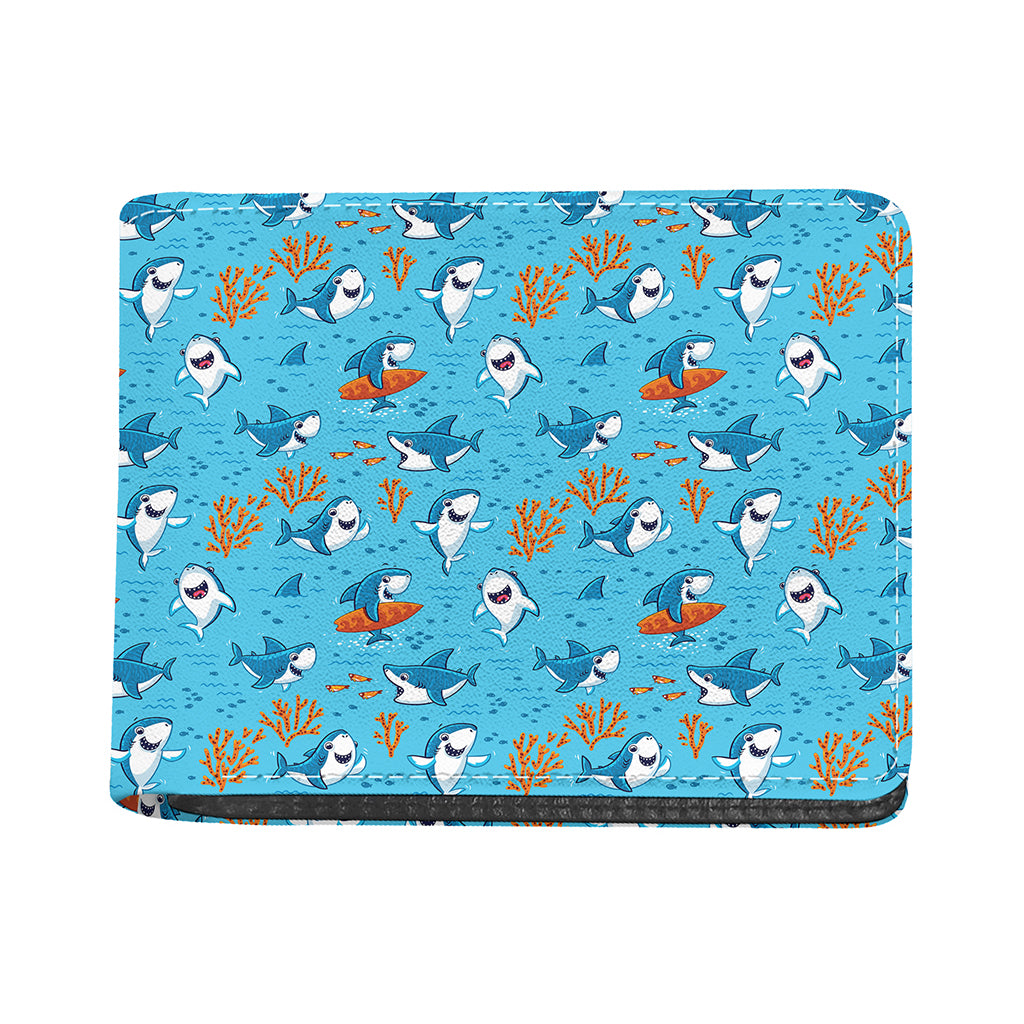 Cute Shark Pattern Print Bifold Wallet