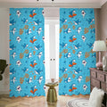 Cute Shark Pattern Print Dimout Pencil Pleat Curtains