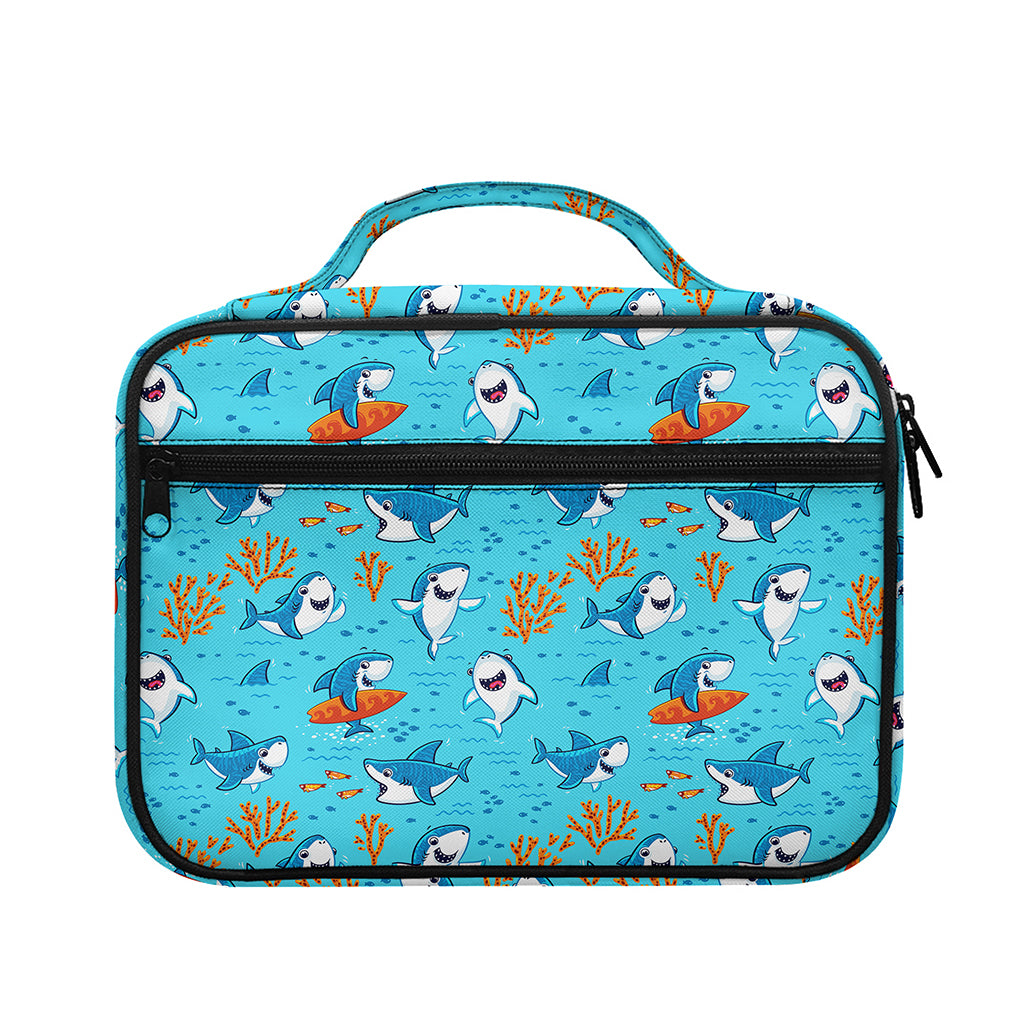 Cute Shark Pattern Print Briefcase Bible Bag