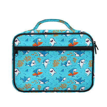 Cute Shark Pattern Print Briefcase Bible Bag