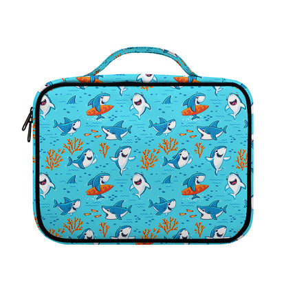 Cute Shark Pattern Print Briefcase Bible Bag