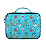 Cute Shark Pattern Print Briefcase Bible Bag