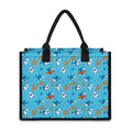 Cute Shark Pattern Print Canvas Tote Bag