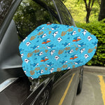 Cute Shark Pattern Print Car Side Mirror Covers