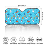 Cute Shark Pattern Print Car Windshield Sun Shade