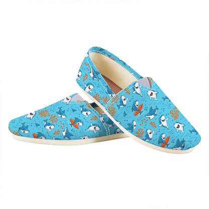 Cute Shark Pattern Print Casual Shoes