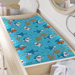 Cute Shark Pattern Print Changing Pad Cover