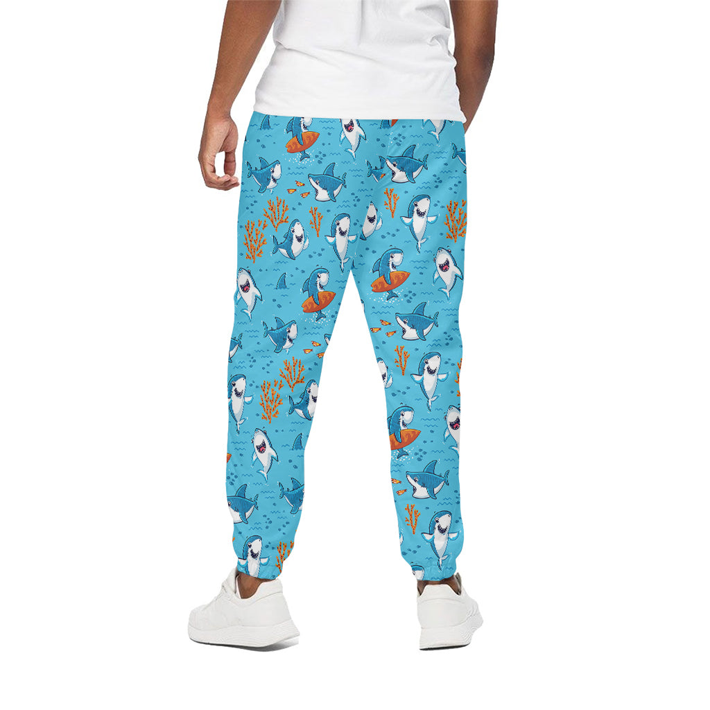Cute Shark Pattern Print Cotton Pants