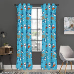 Cute Shark Pattern Print Curtain
