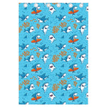 Cute Shark Pattern Print Curtain