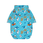 Cute Shark Pattern Print Dog Zip Up Hoodie