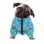 Cute Shark Pattern Print Dog Zip Up Jacket