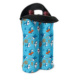 Cute Shark Pattern Print Double Neoprene Wine Tote