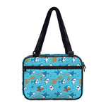Cute Shark Pattern Print Double Strap Bible Bag