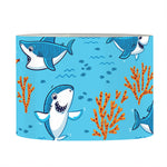 Cute Shark Pattern Print Drum Lamp Shade