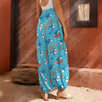 Cute Shark Pattern Print Harem Pants