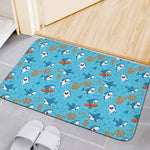 Cute Shark Pattern Print Indoor Door Mat