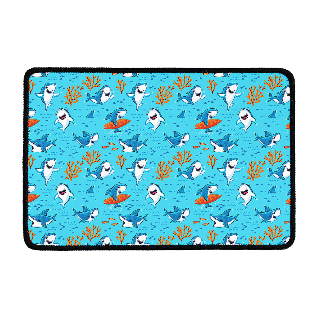 Cute Shark Pattern Print Kitchen Mat