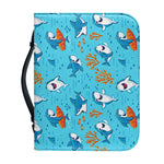 Cute Shark Pattern Print Leather Bible Cover