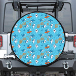 Cute Shark Pattern Print Leather Spare Tire Cover