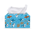 Cute Shark Pattern Print Leather Tissue Box Cover